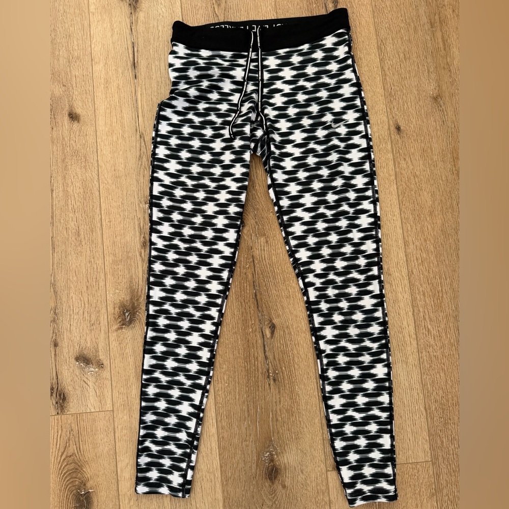 Nike Black and White Dri-FIT Leggings